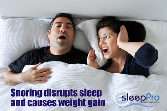 Lack of sleep makes you put on weight and that makes you snore